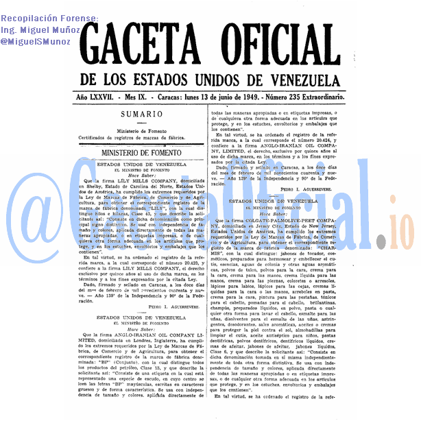 Gaceta Oficial 235 del 13 Junio 1949