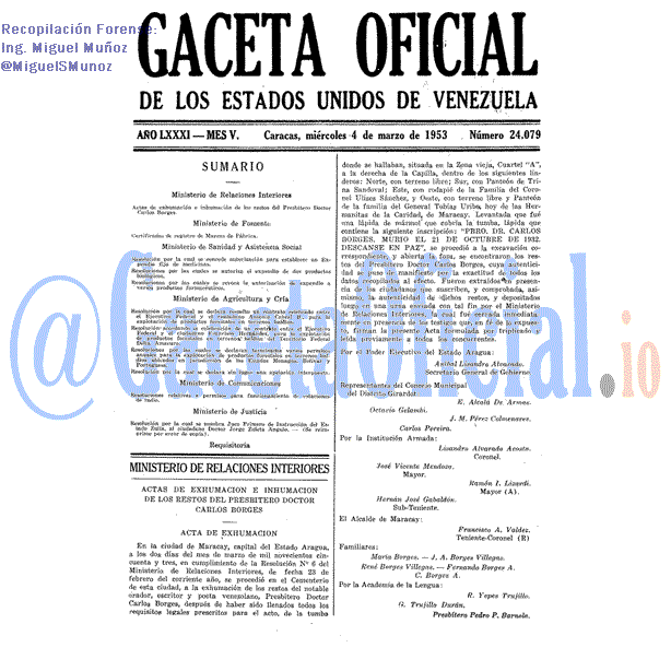 Gaceta Oficial 24079 del 4 Marzo 1953