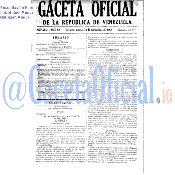 Gaceta Oficial 28737 del 24 Septiembre 1968