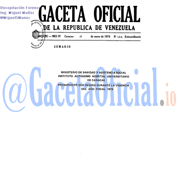Gaceta Oficial 1816 del 23 Enero 1976