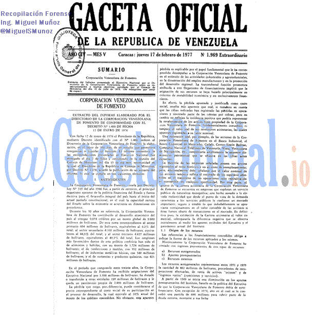 Gaceta Oficial 1969 del 17 Febrero 1977