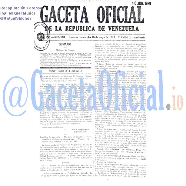Gaceta Oficial 2464 del 16 Mayo 1979