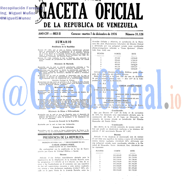 Gaceta Oficial 31126 del 7 Diciembre 1976