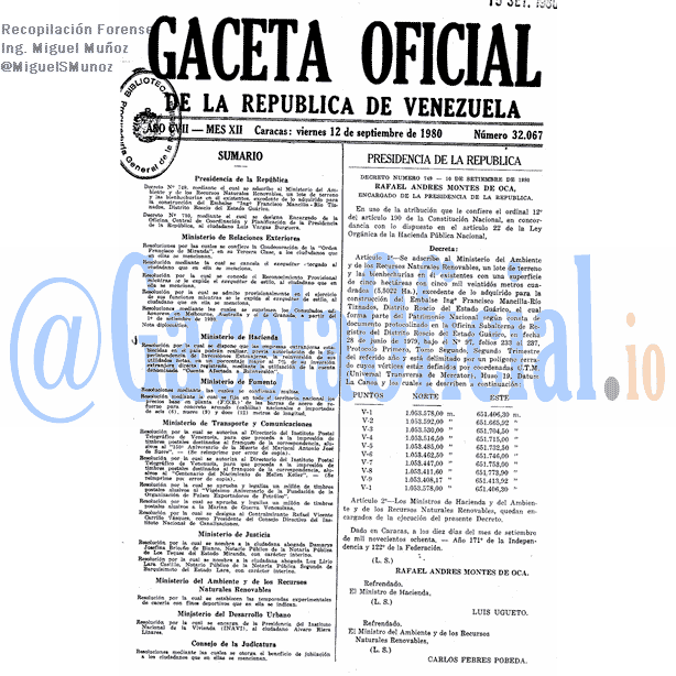 Gaceta Oficial 32067 del 12 Septiembre 1980