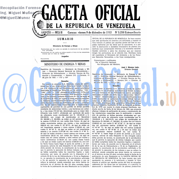 Gaceta Oficial 3288 del 9 Diciembre 1983