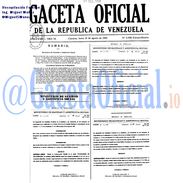Gaceta Oficial 4956 del 21 Agosto 1995