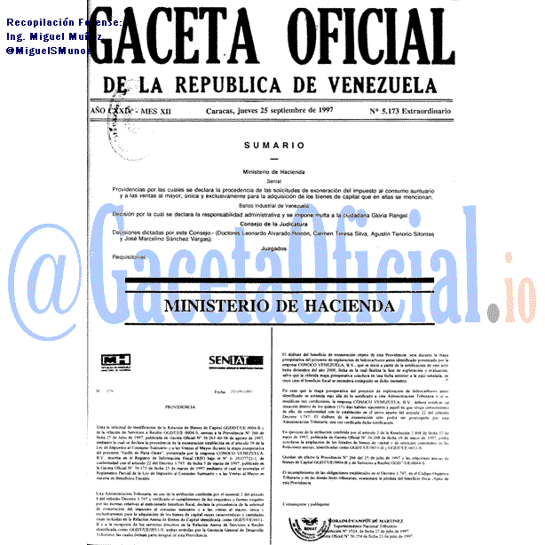 Gaceta Oficial 5173 del 25 Septiembre 1997