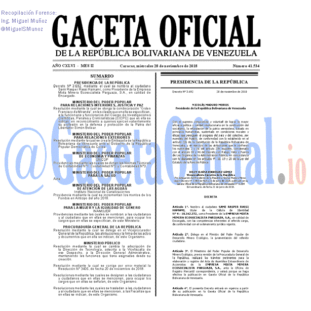 Gaceta Oficial 41534 del 28 Noviembre 2018
