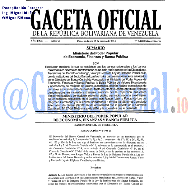 Gaceta Oficial 6128 del 17 Marzo 2014