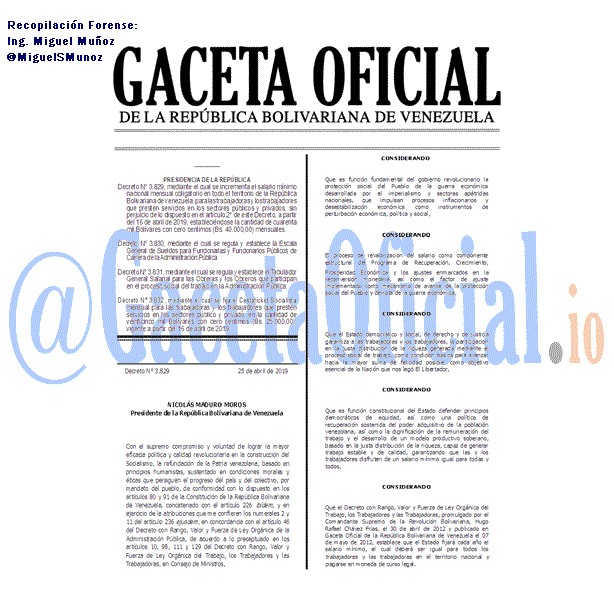 Gaceta Oficial 6452 del 25 Abril 2019