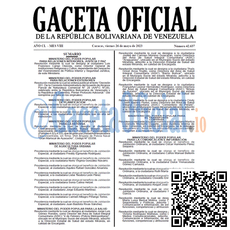 Gaceta Oficial, Gaceta 42637, Gaceta 42637 HD, Gaceta #42637, Gaceta Oficial Venezuela #42637