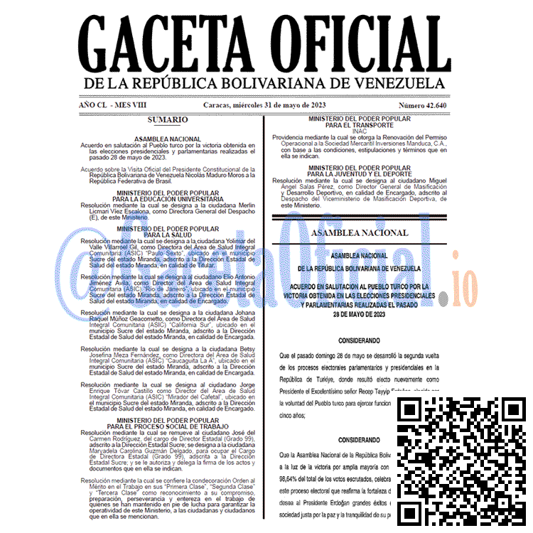 Gaceta Oficial, Gaceta 42640, Gaceta 42640 HD, Gaceta #42640, Gaceta Oficial Venezuela #42640