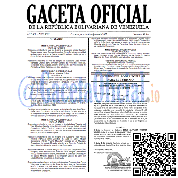 Gaceta Oficial, Gaceta 42644, Gaceta 42644 HD, Gaceta #42644, Gaceta Oficial Venezuela #42644