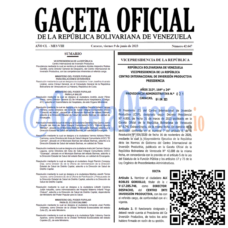 Gaceta Oficial, Gaceta 42647, Gaceta 42647 HD, Gaceta #42647, Gaceta Oficial Venezuela #42647