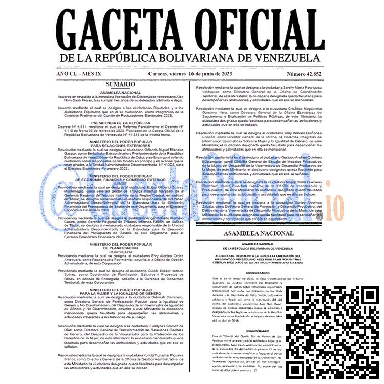 Gaceta Oficial, Gaceta 42652, Gaceta 42652 HD, Gaceta #42652, Gaceta Oficial Venezuela #42652