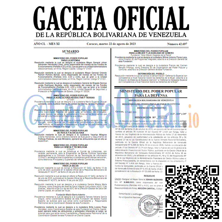 Gaceta Oficial, Gaceta 42697, Gaceta 42697 HD, Gaceta #42697, Gaceta Oficial Venezuela #42697