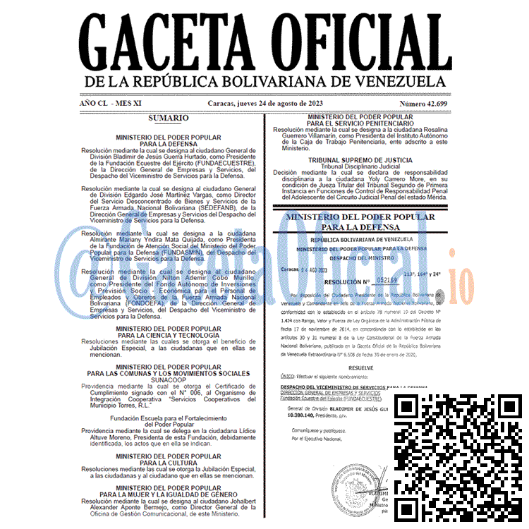 Gaceta Oficial, Gaceta 42699, Gaceta 42699 HD, Gaceta #42699, Gaceta Oficial Venezuela #42699