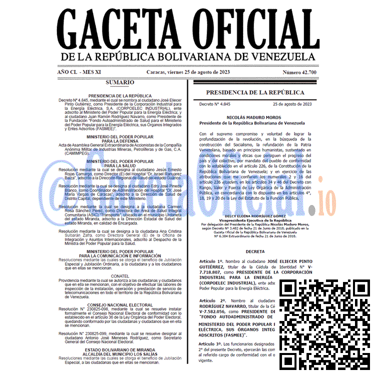 Gaceta Oficial, Gaceta 42700, Gaceta 42700 HD, Gaceta #42700, Gaceta Oficial Venezuela #42700