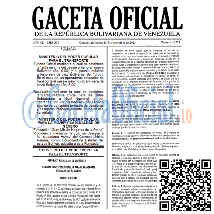 Venezuela Gaceta Oficial 42713 del 13 septiembre 2023 Gaceta Oficial, Gaceta 42713, Gaceta 42713 HD, Gaceta #42713, Gaceta Oficial Venezuela #42713