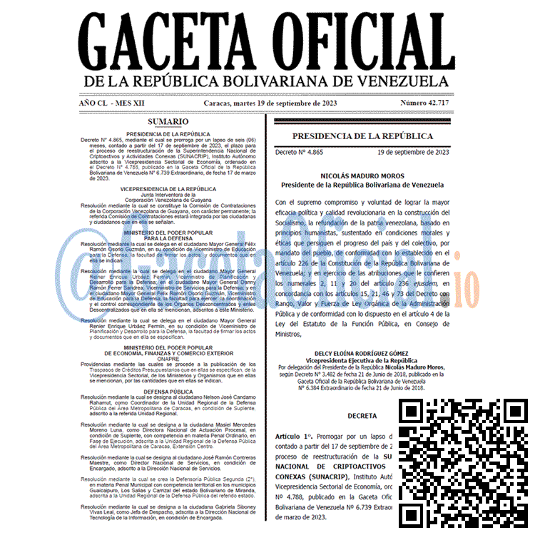 Venezuela Gaceta Oficial 42717 del 19 septiembre 2023 Gaceta Oficial, Gaceta 42717, Gaceta 42717 HD, Gaceta #42717, Gaceta Oficial Venezuela #42717