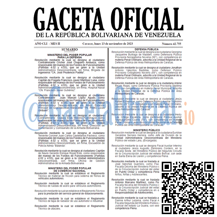 Venezuela Gaceta Oficial 42755 del 13 noviembre 2023 Gaceta Oficial, Gaceta 42755, Gaceta 42755 HD, Gaceta #42755, Gaceta Oficial Venezuela #42755