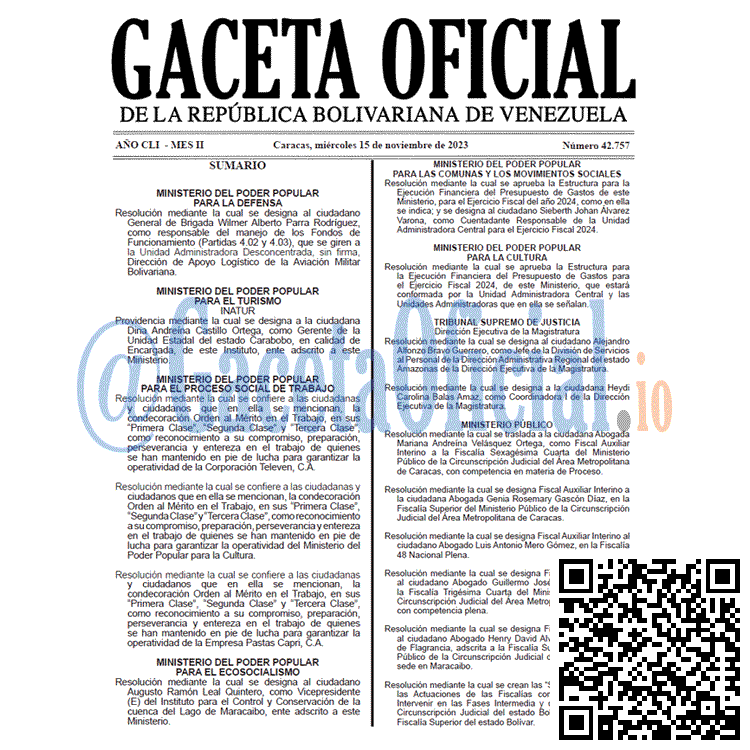 Gaceta Oficial, Gaceta 42757, Gaceta 42757 HD, Gaceta #42757, Gaceta Oficial Venezuela #42757