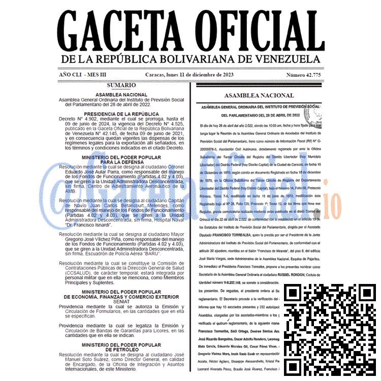 Gaceta Oficial, Gaceta 42775, Gaceta 42775 HD, Gaceta #42775, Gaceta Oficial Venezuela #42775