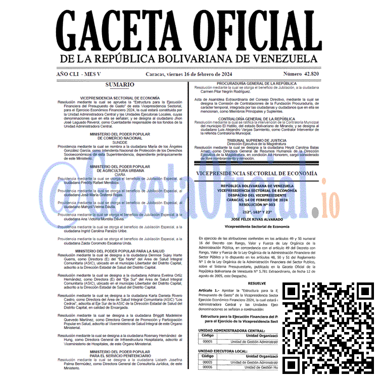 Gaceta Oficial, Gaceta 42820, Gaceta 42820 HD, Gaceta #42820, Gaceta Oficial Venezuela #42820