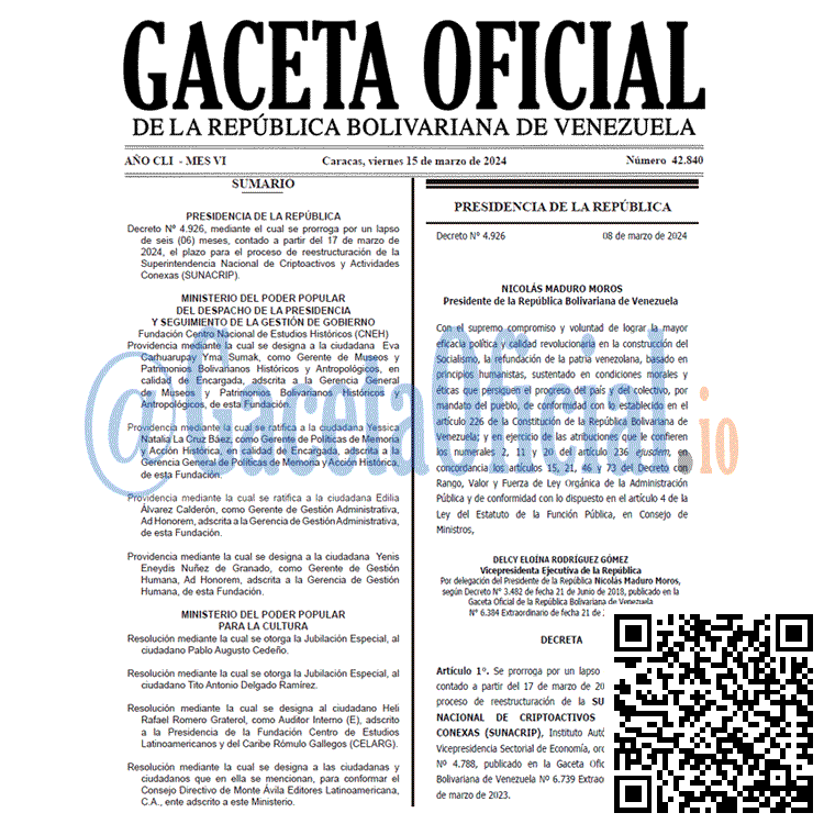 Venezuela Gaceta Oficial 42840 del 15 Marzo 2024 Gaceta Oficial, Gaceta 42840, Gaceta 42840 HD, Gaceta #42840, Gaceta Oficial Venezuela #42840