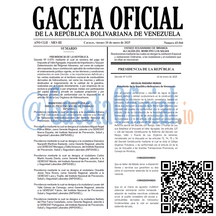 Gaceta Oficial, Gaceta 43044, Gaceta 43044 HD, Gaceta #43044, Gaceta Oficial Venezuela #43044