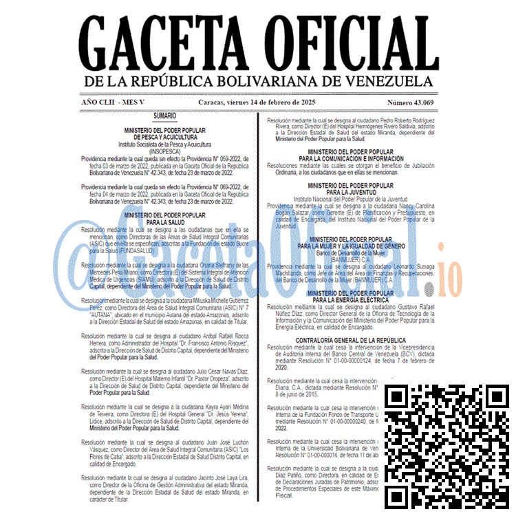 Gaceta Oficial, Gaceta 43069, Gaceta 43069 HD, Gaceta #43069, Gaceta Oficial Venezuela #43069