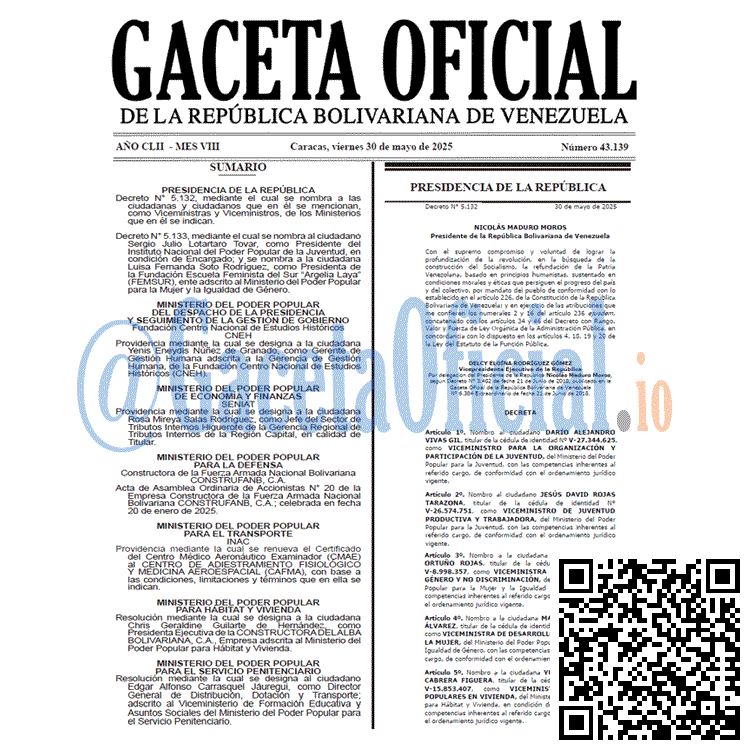 Gaceta Oficial, Gaceta 43139, Gaceta 43139 HD, Gaceta #43139, Gaceta Oficial Venezuela #43139