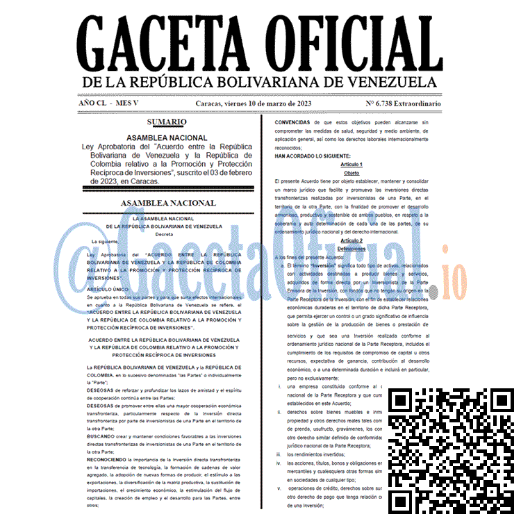 Gaceta Oficial, Gaceta 6738, Gaceta 6738 HD, Gaceta #6738, Gaceta Oficial Venezuela #6738