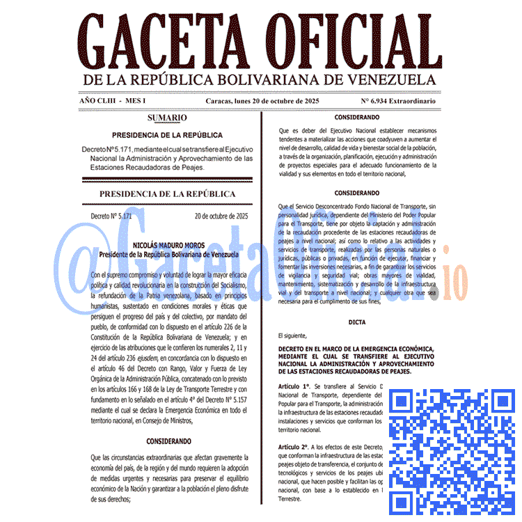 Venezuela Gaceta Oficial 6934 del 20 octubre 2025 Gaceta Oficial, Gaceta 6934, Gaceta 6934 HD, Gaceta #6934, Gaceta Oficial Venezuela #6934