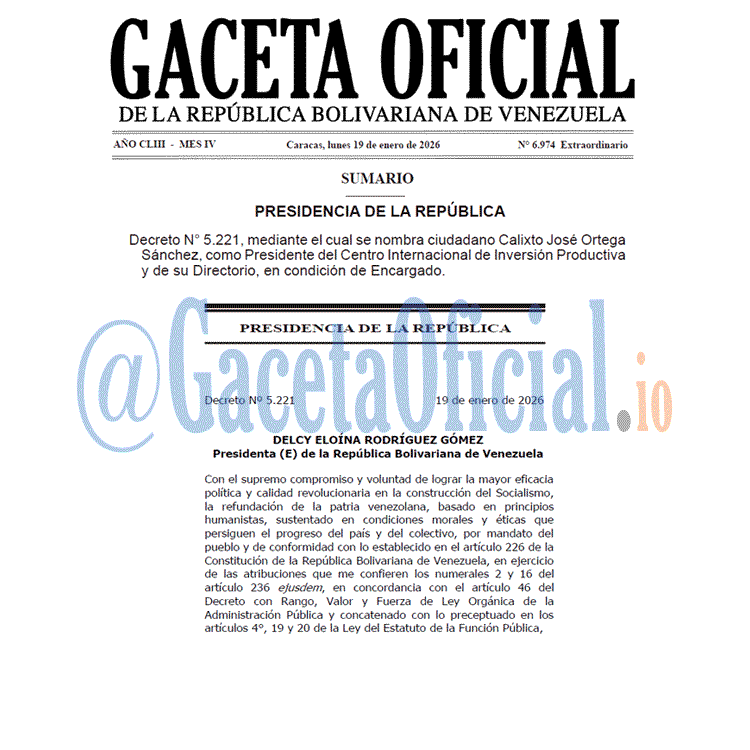 Gaceta Oficial, Gaceta 6974, Gaceta 6974 HD, Gaceta #6974, Gaceta Oficial Venezuela #6974