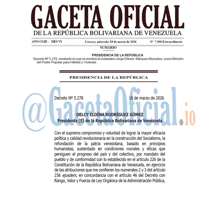 Gaceta Oficial, Gaceta 7000, Gaceta 7000 HD, Gaceta #7000, Gaceta Oficial Venezuela #7000