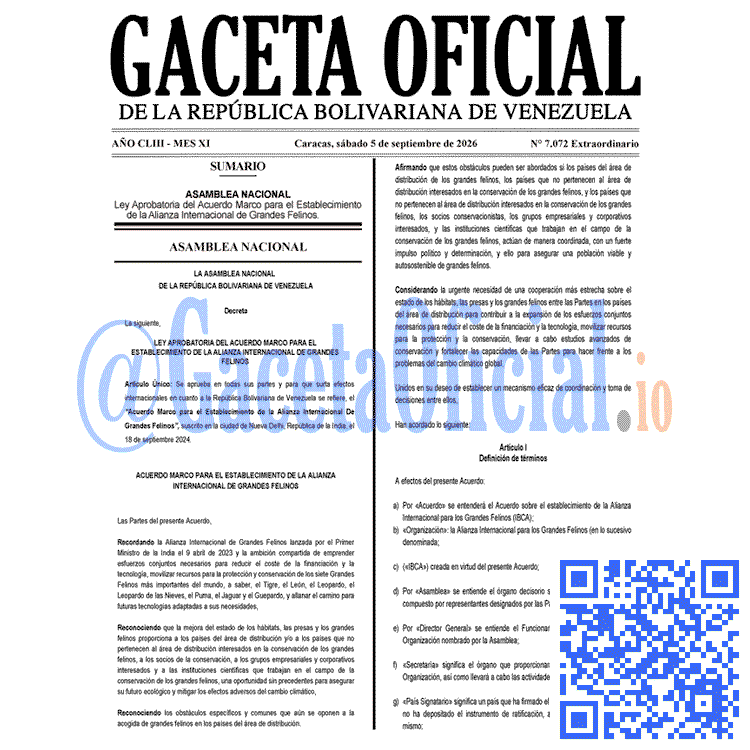Venezuela Gaceta Oficial 7072 del 5 septiembre 2026 Gaceta Oficial, Gaceta 7072, Gaceta 7072 HD, Gaceta #7072, Gaceta Oficial Venezuela #7072