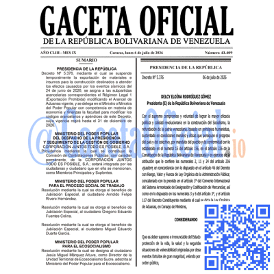 Gaceta Oficial Venezuela #43409