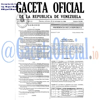 Gaceta Oficial 36090 del 20 Noviembre 1996