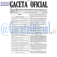 Gaceta Oficial 37144 del 20 Febrero 2001