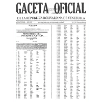 Gaceta Oficial 5793 del 14 Diciembre 2005