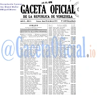 Gaceta Oficial 1669 del 22 Julio 1974