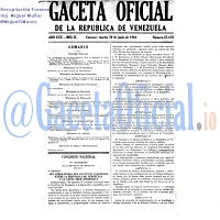 Gaceta Oficial 27478 del 30 Junio 1964
