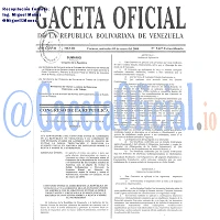 Gaceta Oficial 5427 del 5 Enero 2000