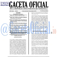 Gaceta Oficial, Gaceta 6154, Gaceta 6154 HD, Gaceta #6154, Gaceta Oficial Venezuela #6154