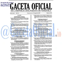 Gaceta Oficial 40723 del 13 agosto 2015
