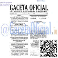 Gaceta Oficial 42239 del 22 octubre 2021
