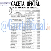 Gaceta Oficial 1888 del 19 Julio 1976